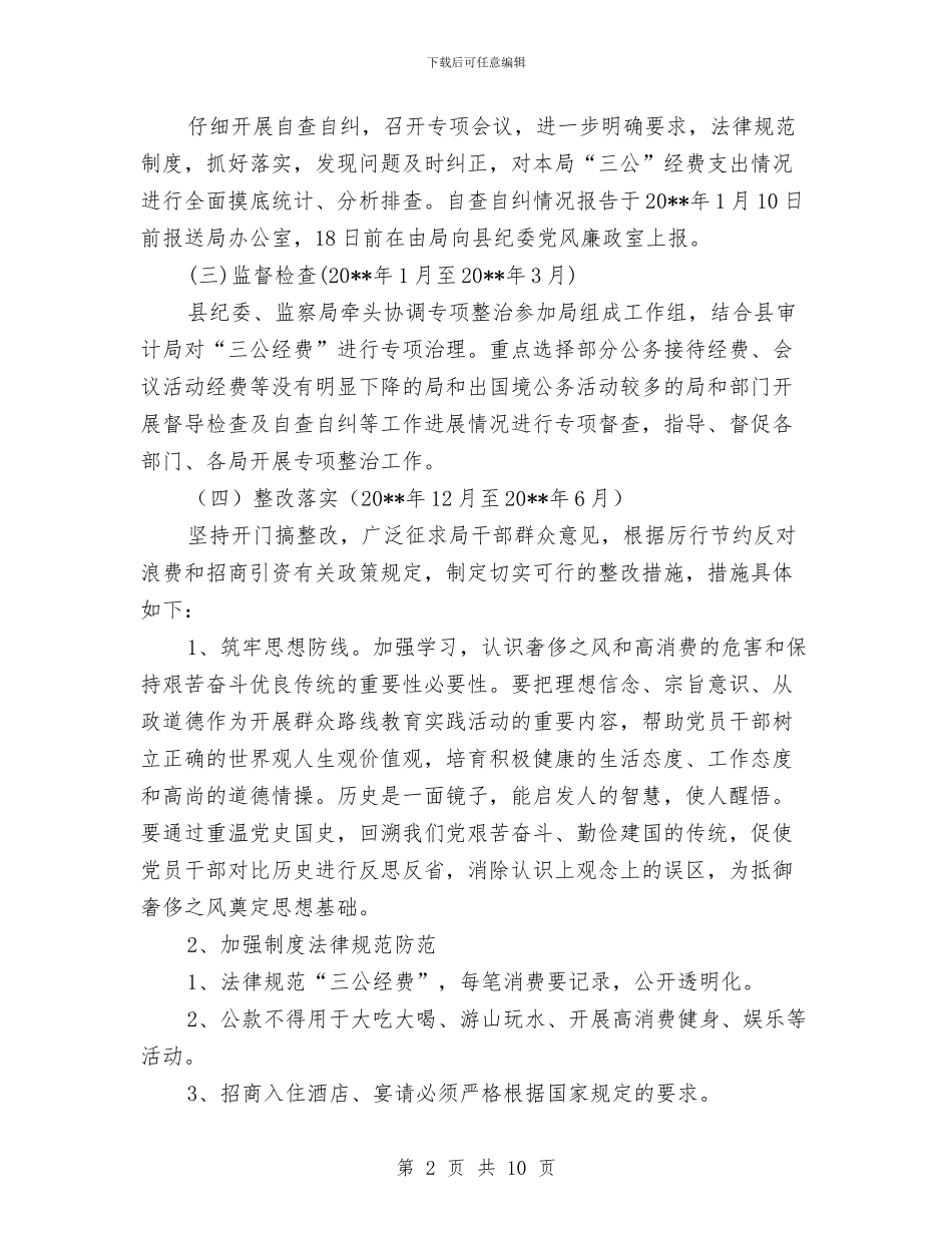 奢侈浪费和高消费整治工作方案2篇与女职工工作情况经验交流材料汇编_第2页