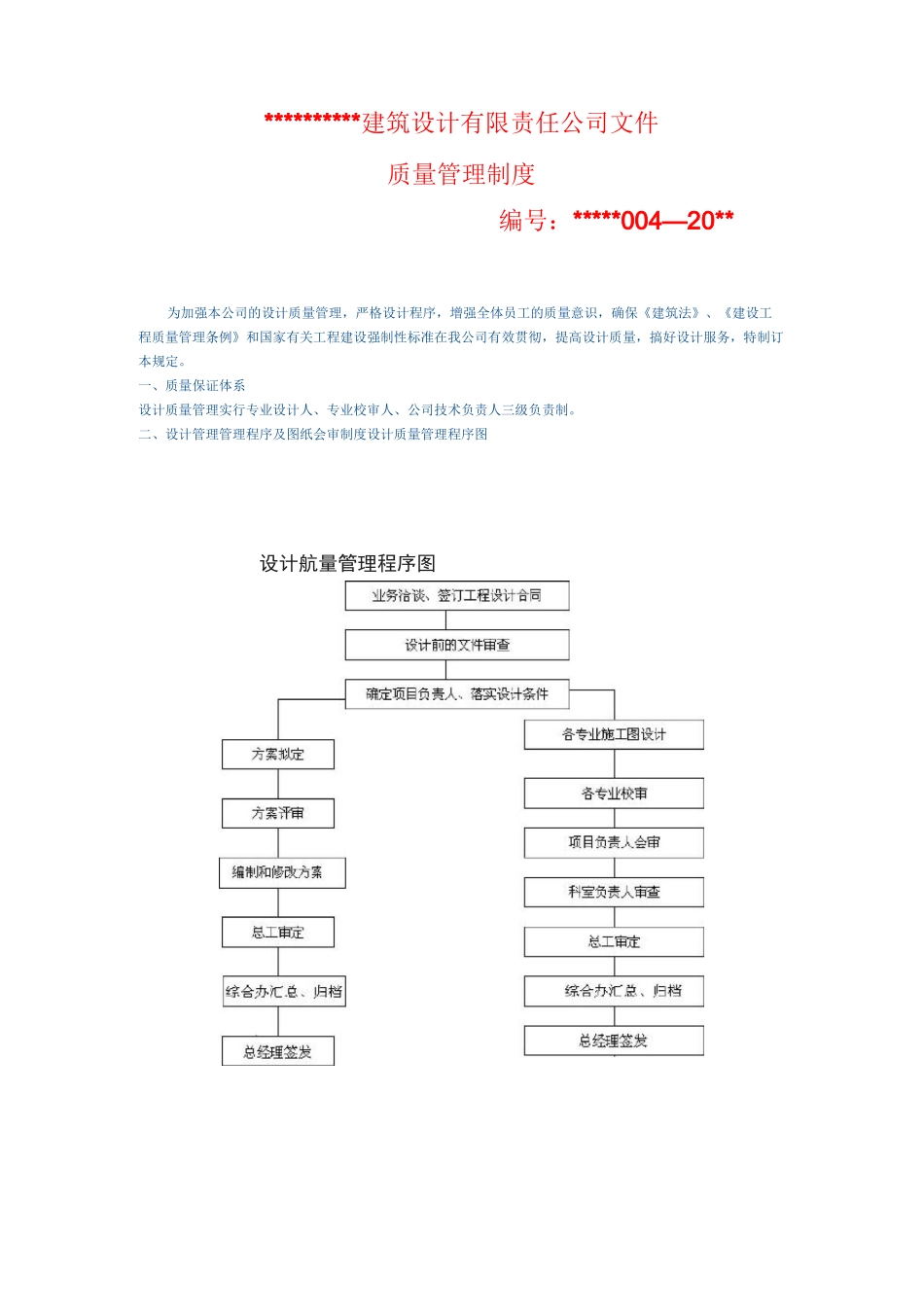 某建筑设计公司图纸质量管理制度_第1页