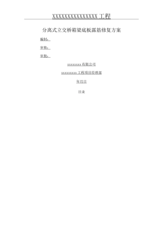 桥梁箱梁底板露筋修复方案