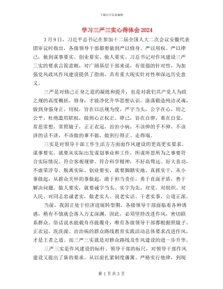 学习三严三实心得体会2024