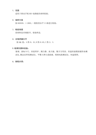 电路板检验标准