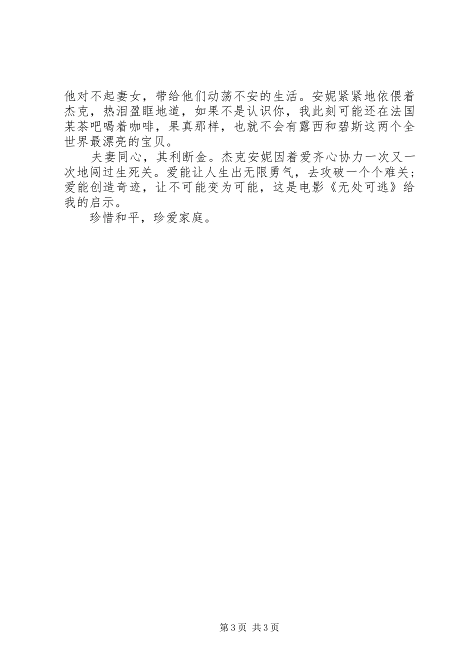 《无处可逃》观后感_第3页