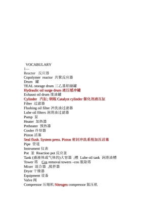 化工英语词汇汇总