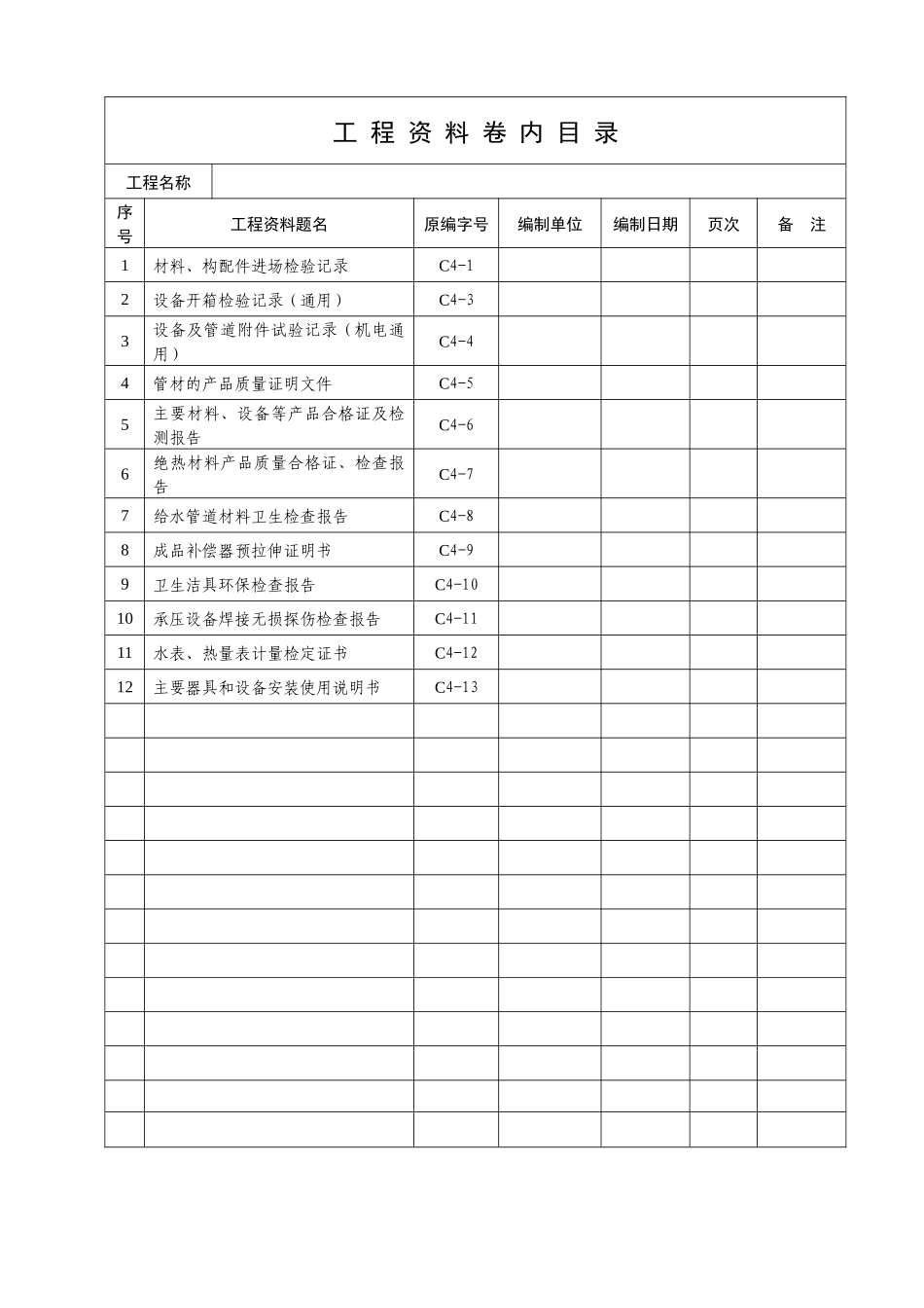 C类给、排水及采暖工程资料编程范例C4_第2页