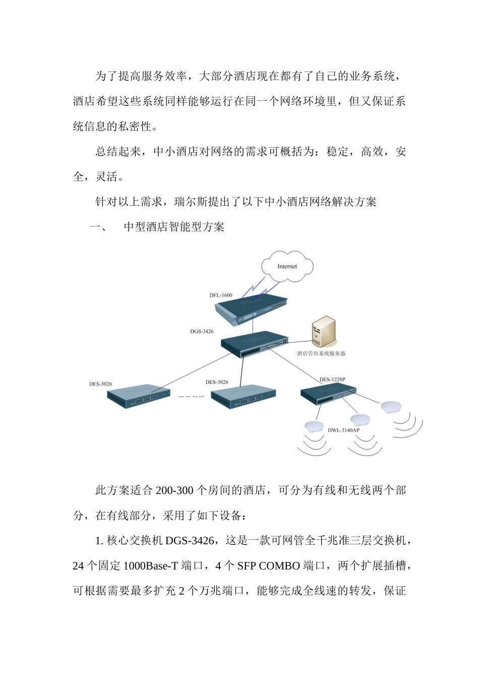 瑞尔斯----中小酒店网络解决方案_第3页