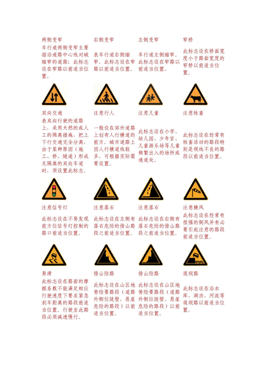 道路交通标志、标线大全--会开车的、不会开车的都应该看_第2页