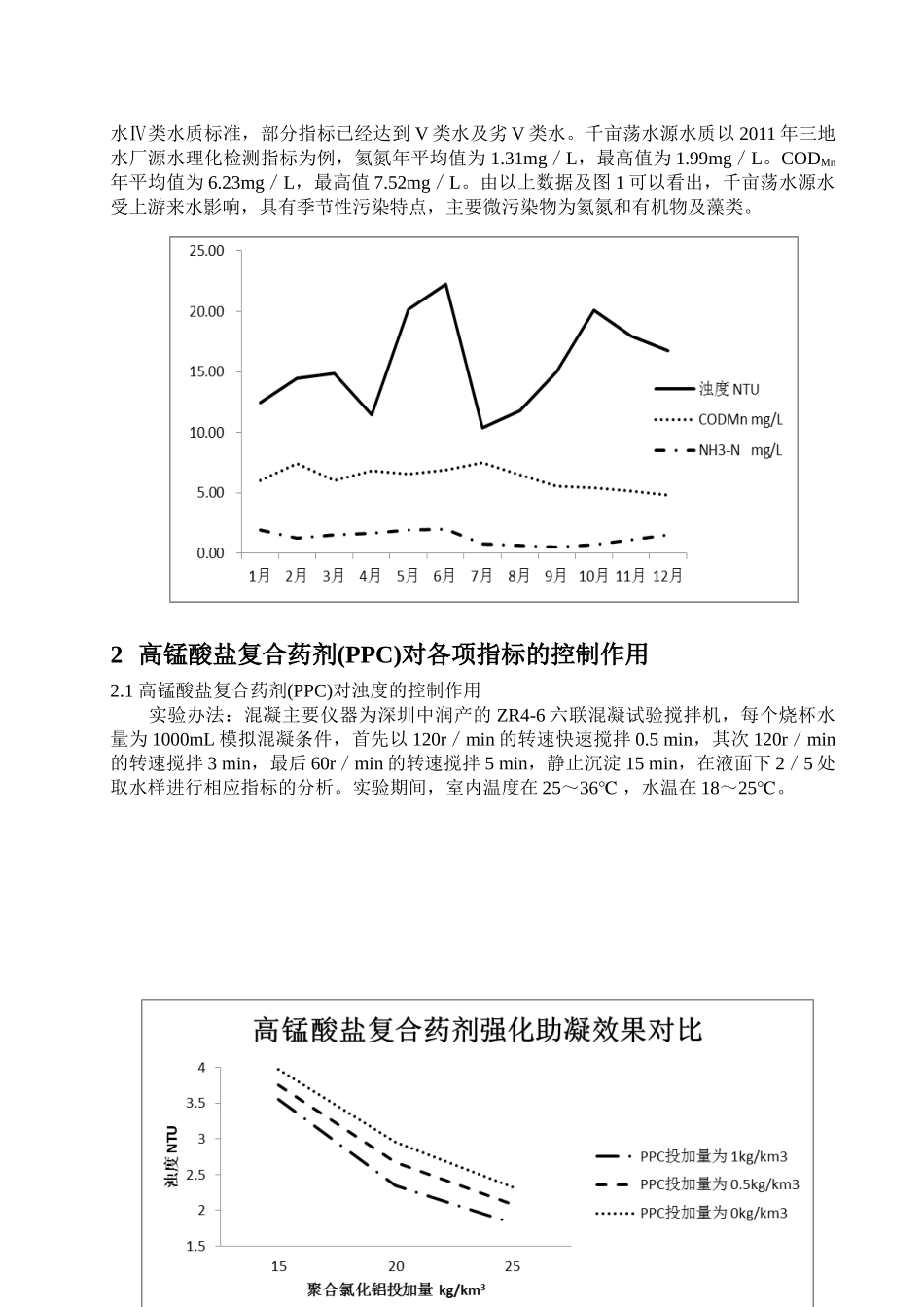 三地_水质科_高锰酸盐复合药剂处理千亩荡水源水的研究_第2页