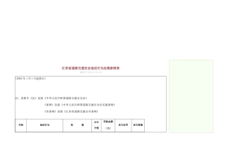 江苏省道路交通安全违法行为处理参照表