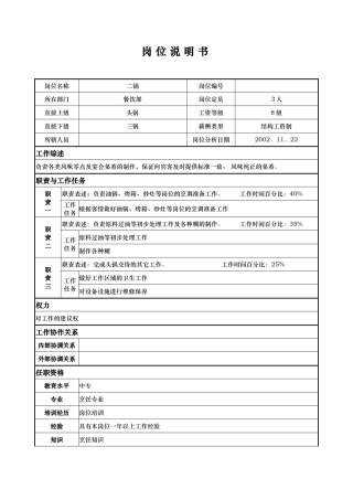 aij_1206_x国际大酒店餐饮部岗位说明书-二锅(doc)
