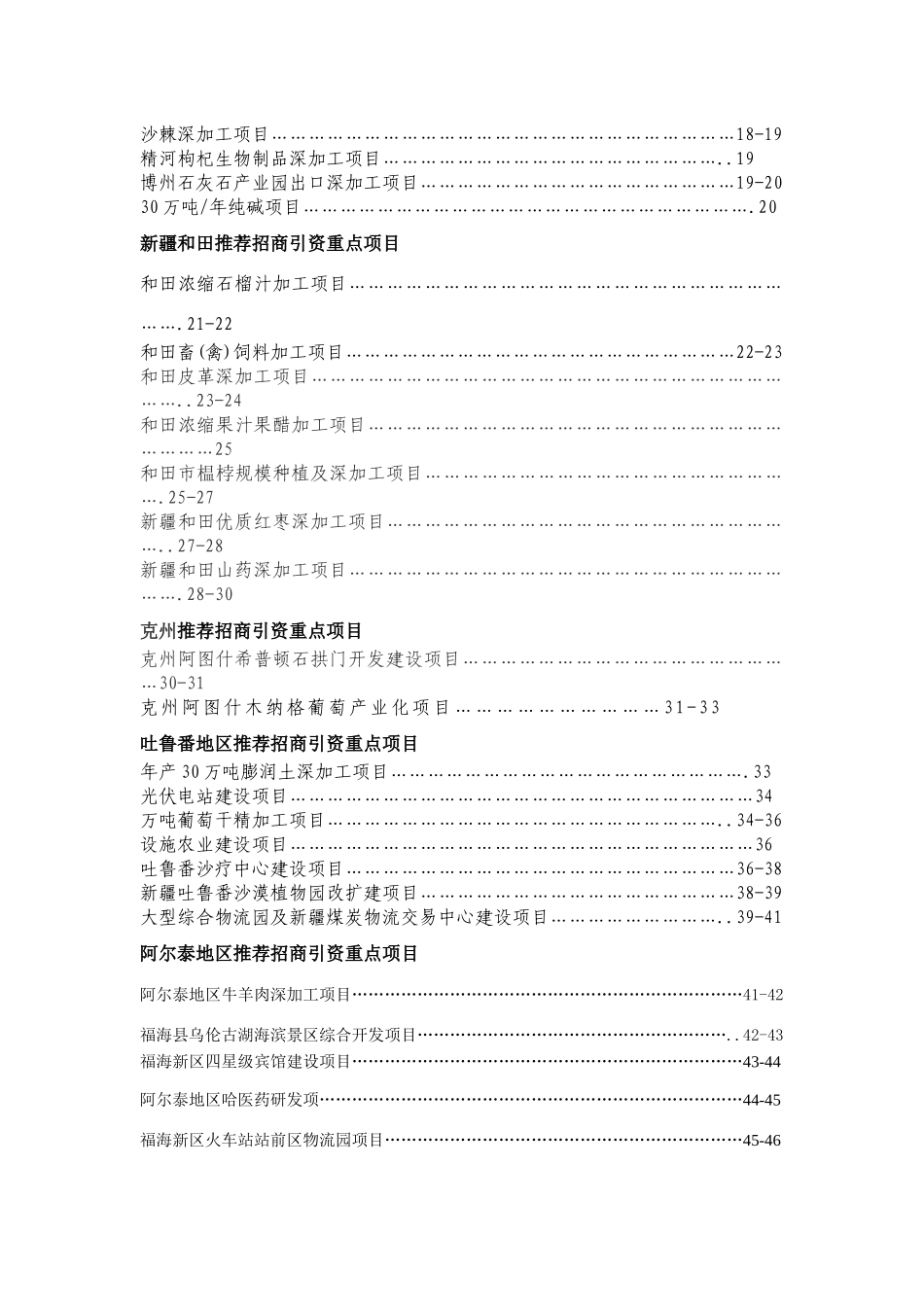 乌鲁木齐市推荐招商引资重点项目概述_第2页