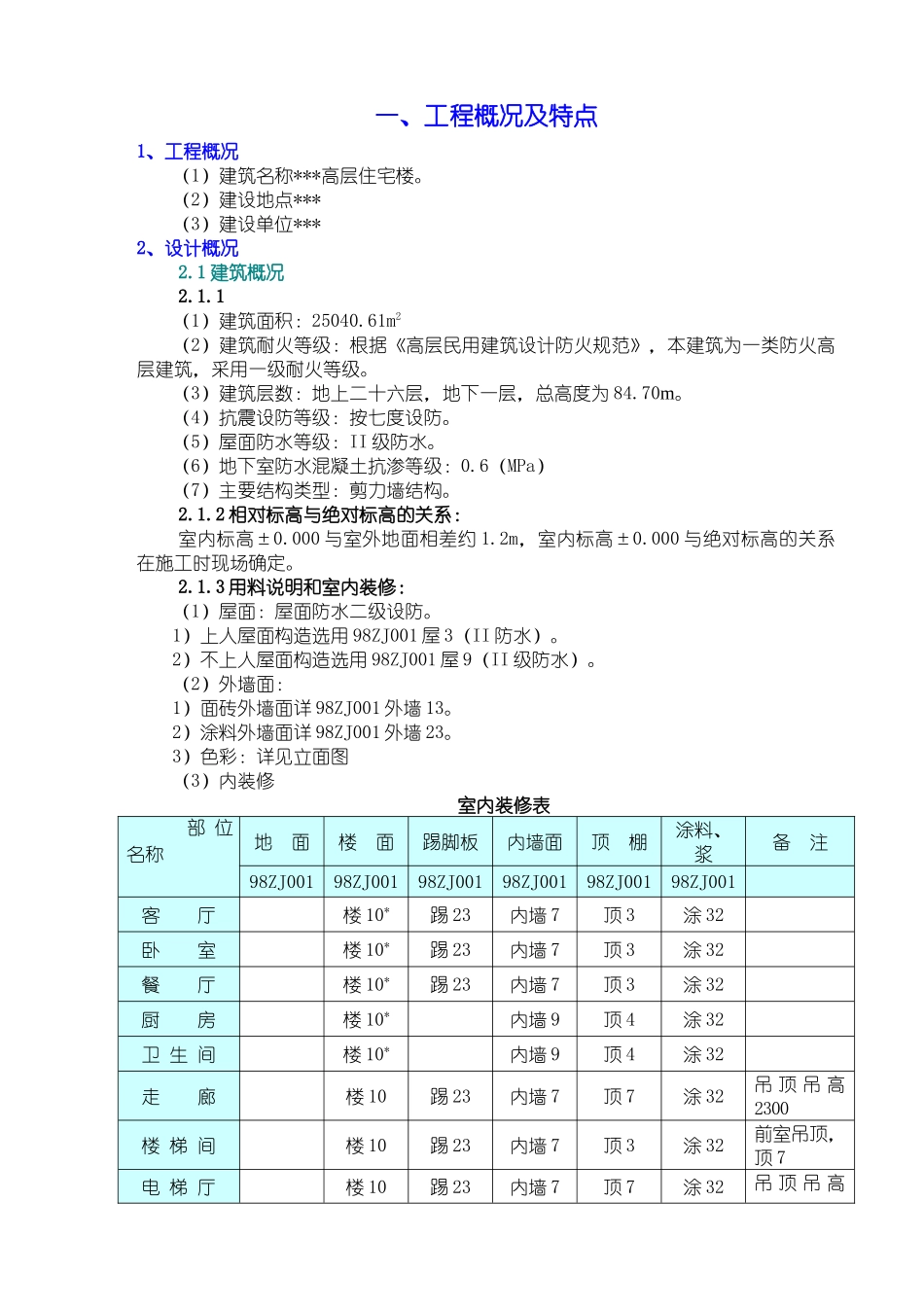 高层住宅楼施工组织设计（DOC175页）_第1页