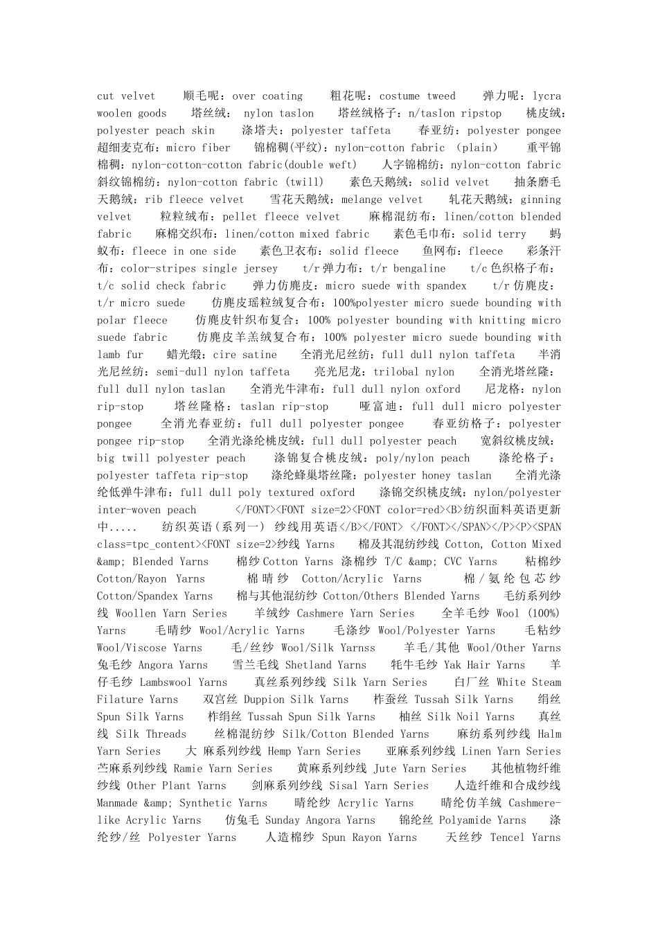 纺织面料英语词汇2421420491_第3页