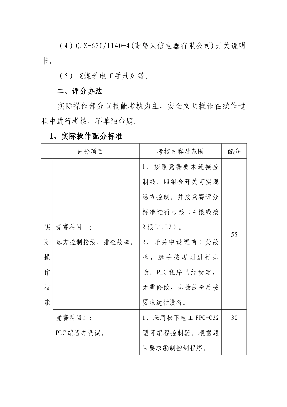 第五届全国煤炭行业职业技能竞赛技术方案_第2页