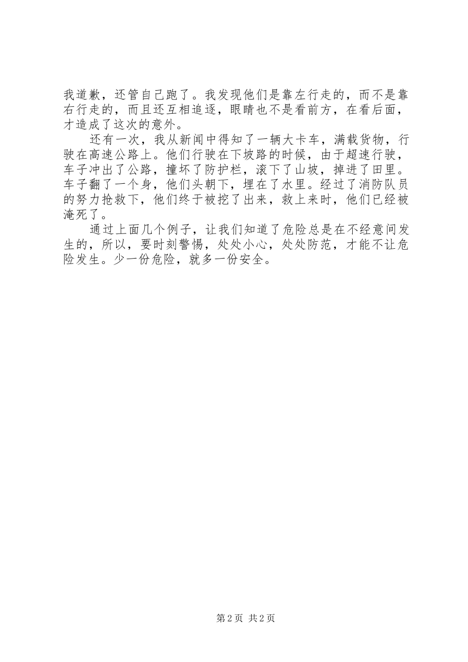 20XX年“安全教育警示片观后感_第2页