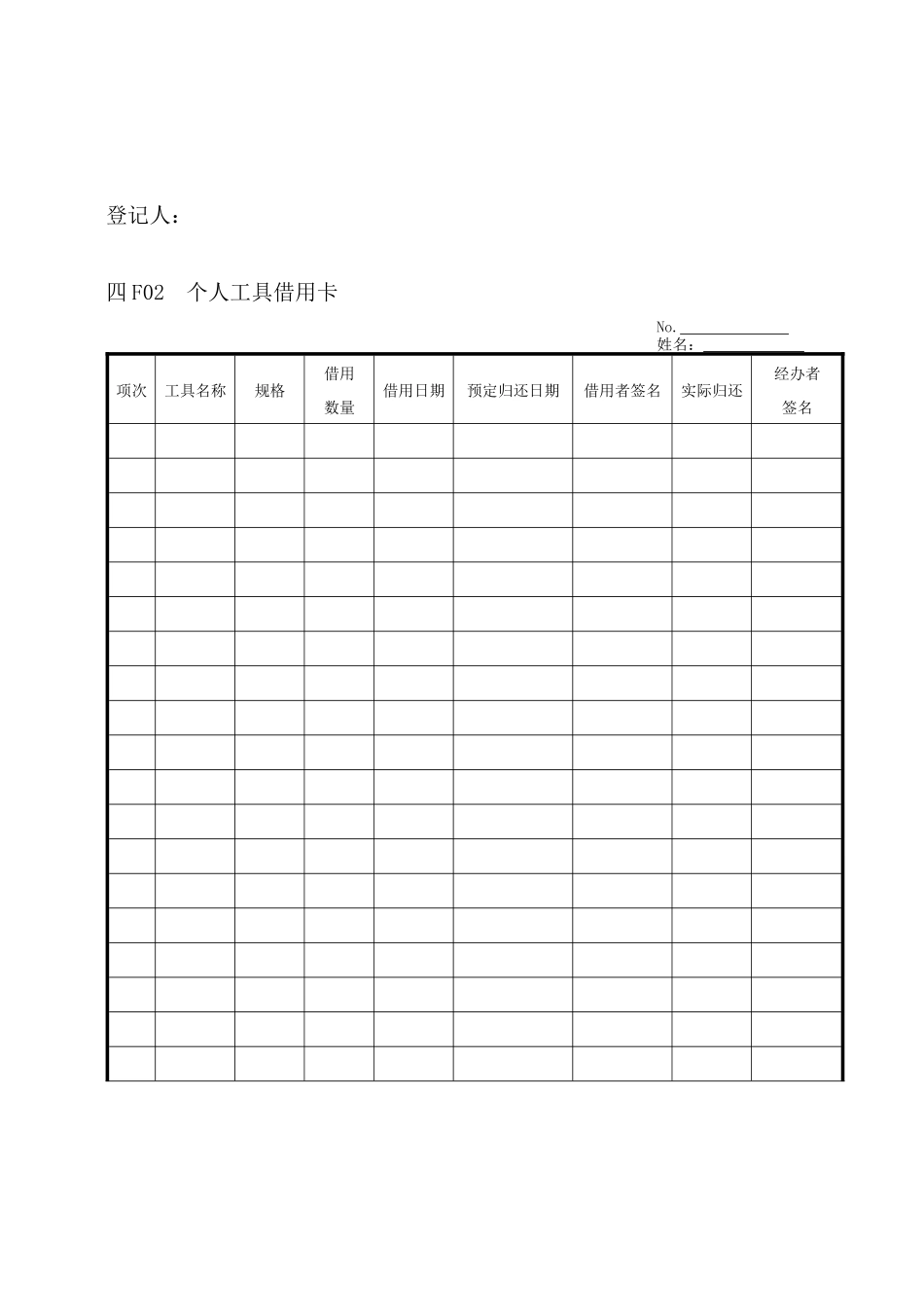 机械设备管理表_第2页