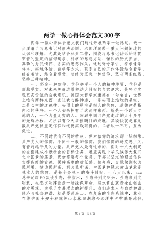 两学一做心得体会范文300字