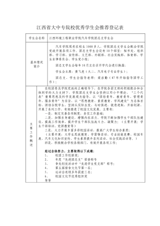 汽车学院学生会先进事迹材料