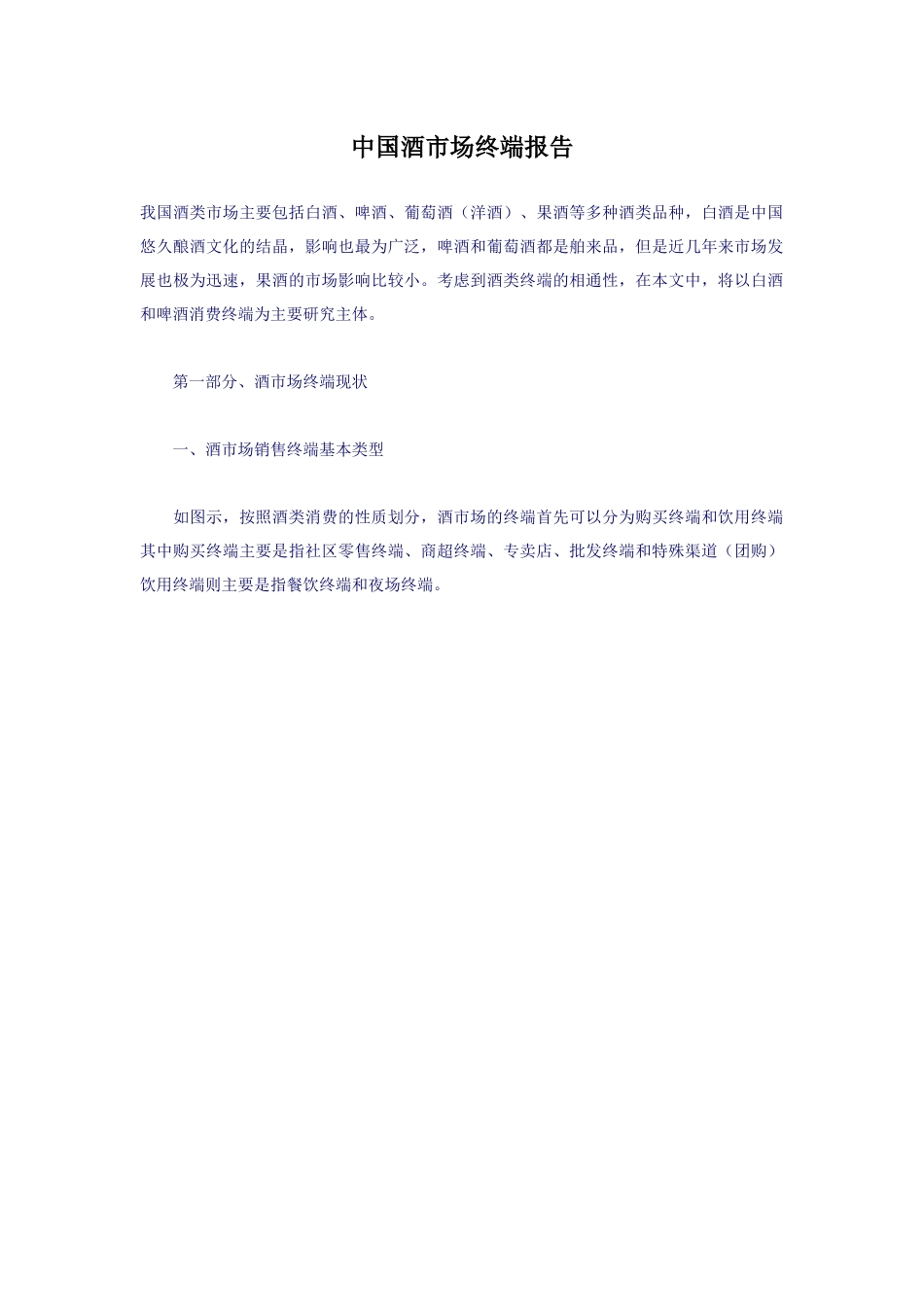 中国酒市场终端报告_第1页