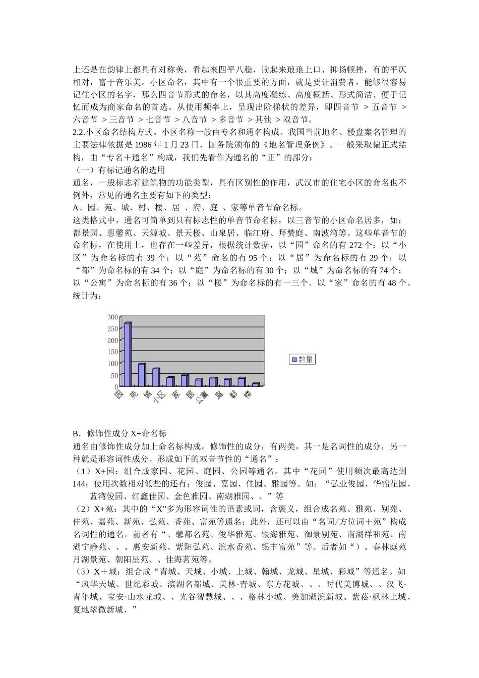 试谈武汉市住宅小区命名的调查分析_第3页