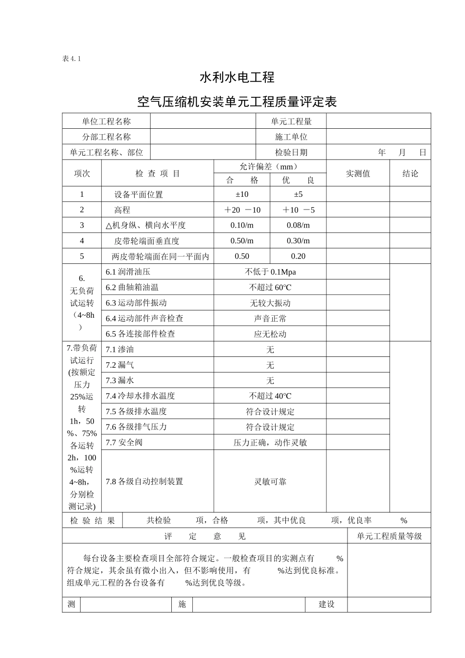 机械辅助、电气、升压设备评定表_第2页