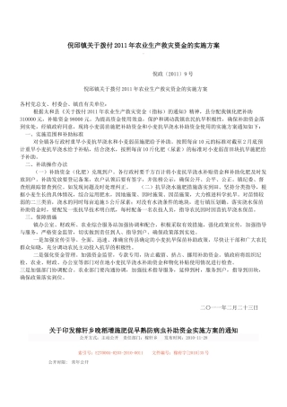 农业生产救灾资金的实施方案