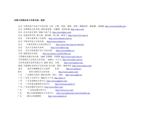 全国大宗商品电子交易市场一览表