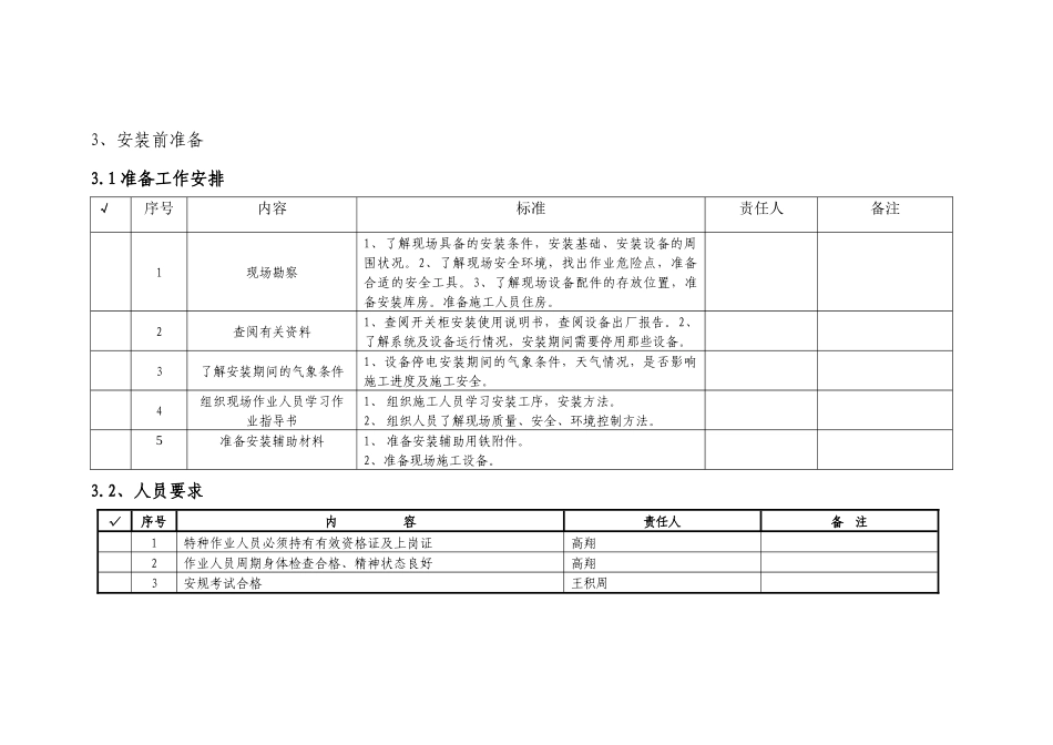 朱集西煤矿110KV开关柜安装作业指导书_第3页