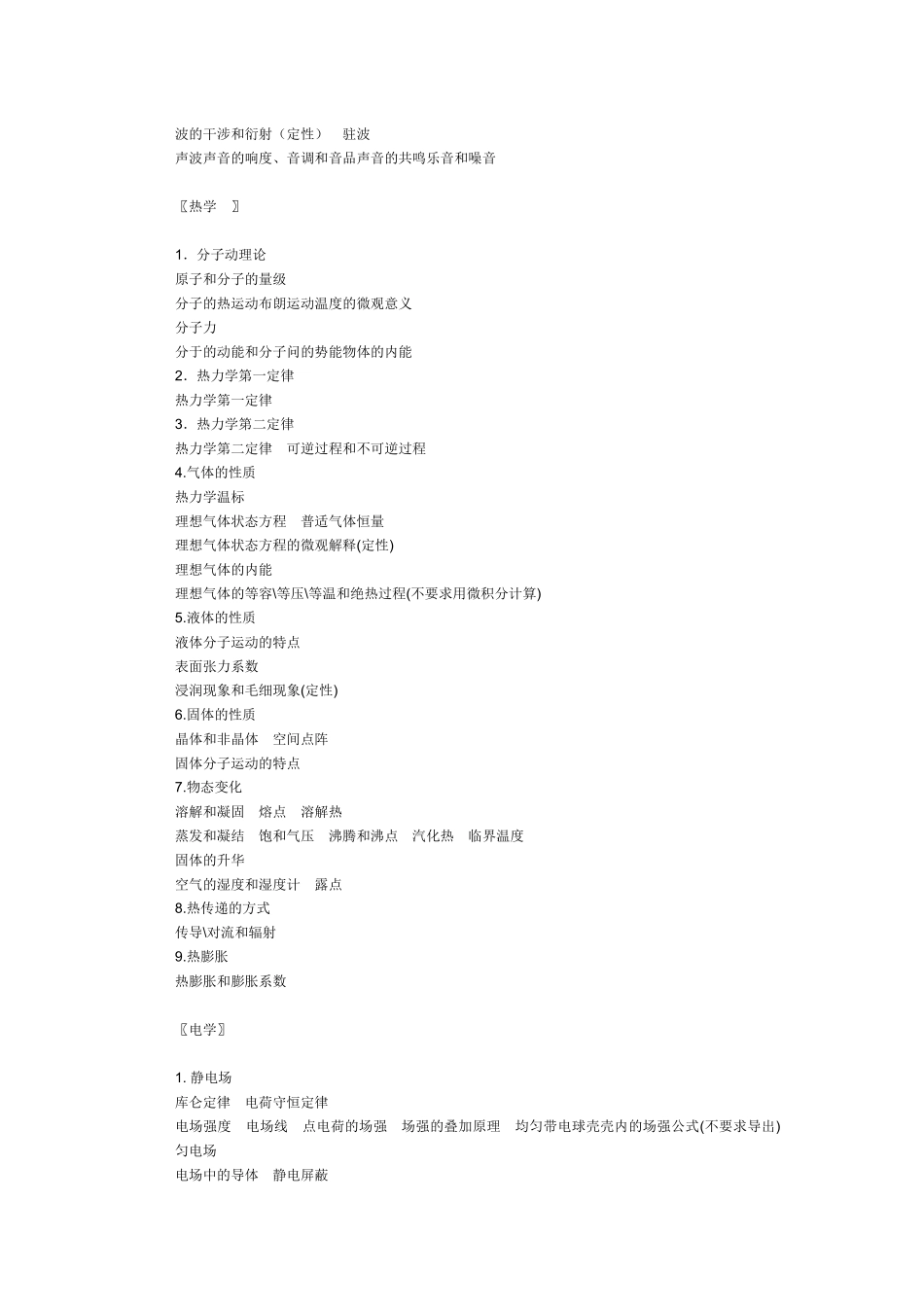 全国中学生物理竞赛大纲_第2页