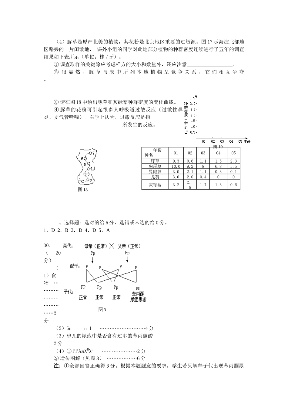 《中国考试》理综试题生物部分_第3页
