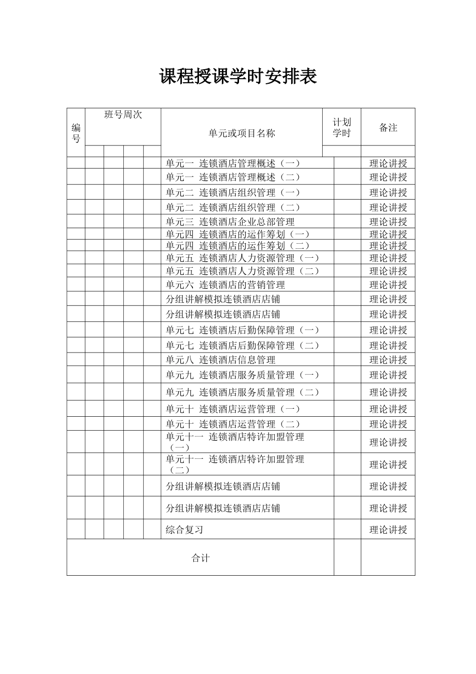连锁酒店管理实务教案_第3页