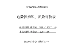 勘察设计危险源识别