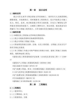 某楼亮化工程施工组织设计