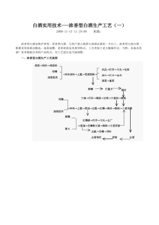 浓香型白酒生产工艺