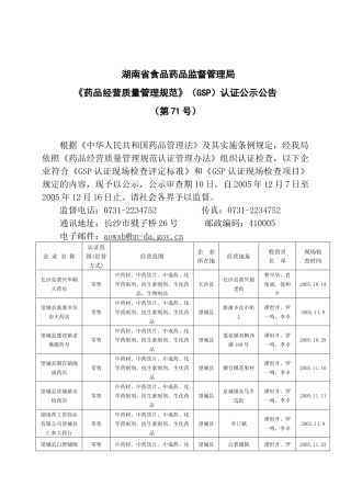 湖南省食品药品监督管理局16242057