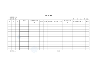 公路工程概预算常用表格_secret