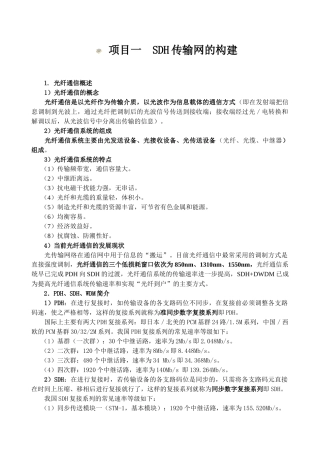 光纤通信SDH光传输设备