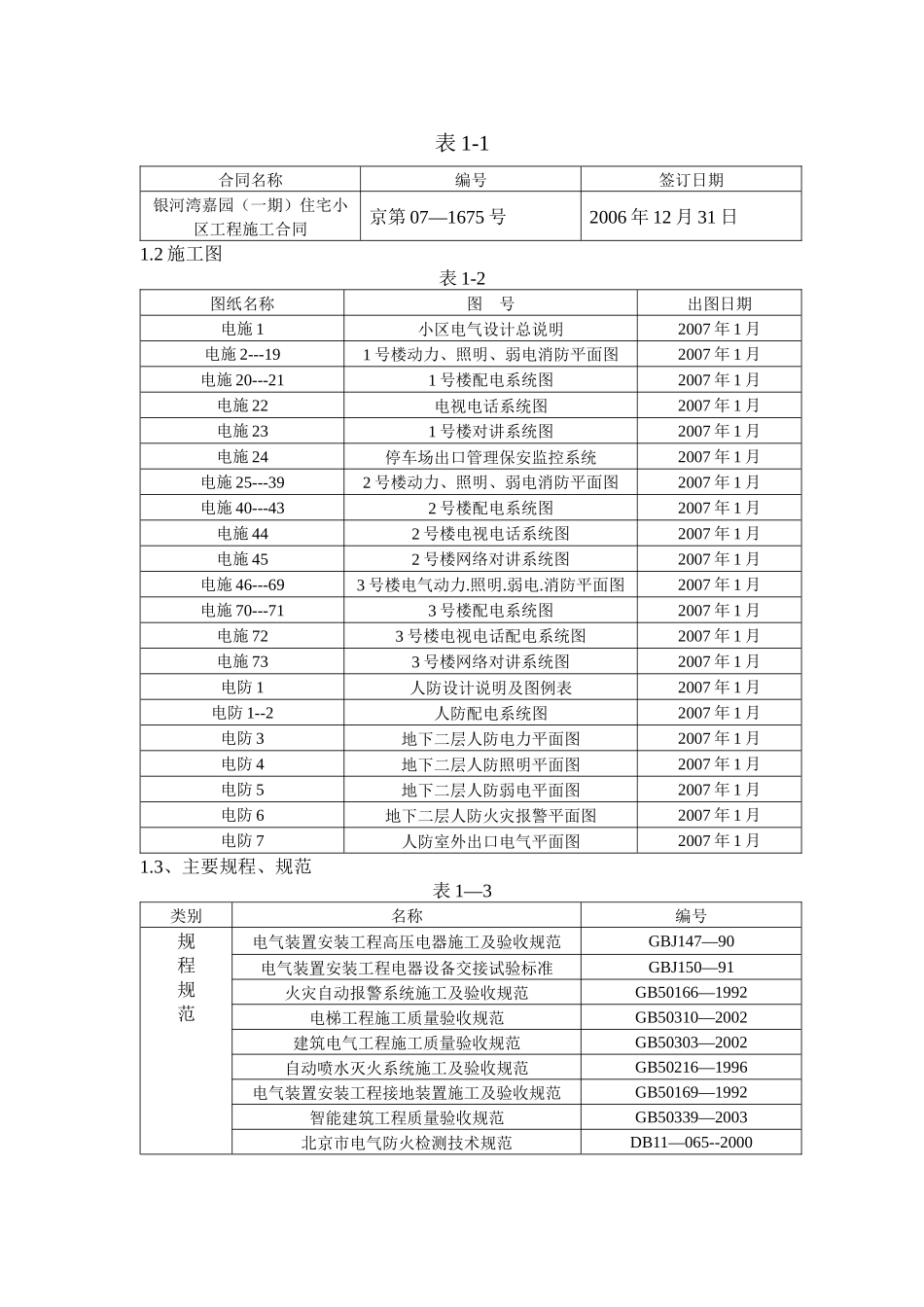 住宅小区电气安装施工方案培训资料(doc 36页)_第3页