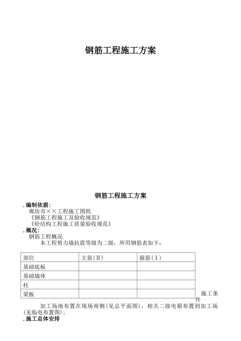 某钢筋工程施工组织设计方案(DOC15页)_第1页