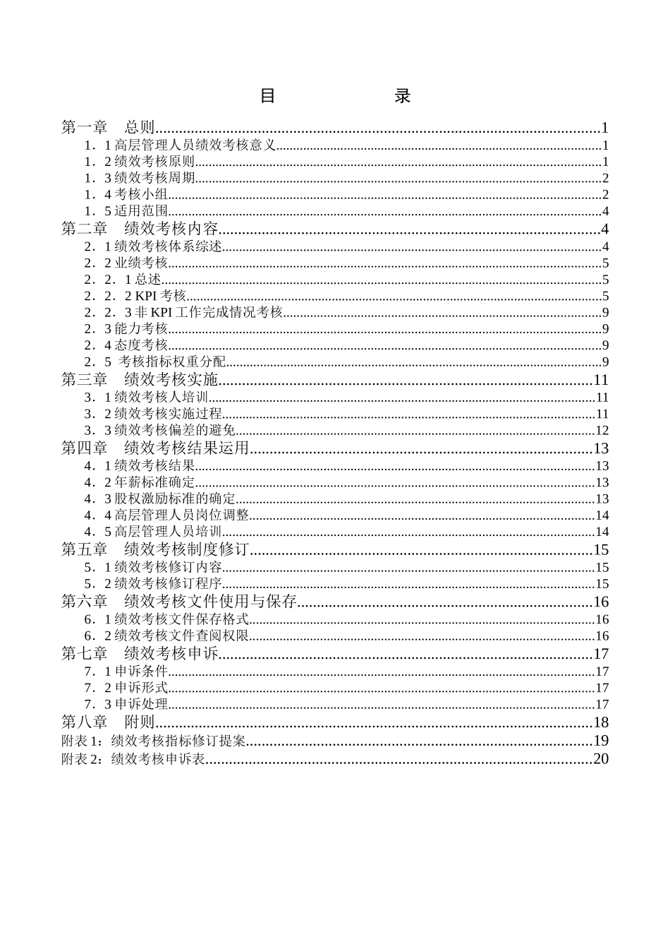 神木化工高管绩效考核手册（DOC22页）_第2页