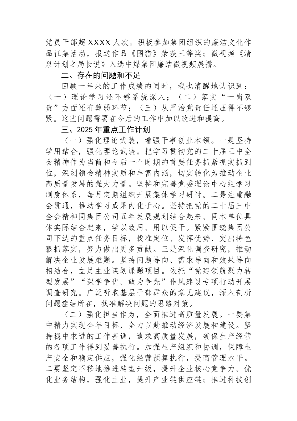 国有企业党委书记2024年度个人述责述廉总结_第3页