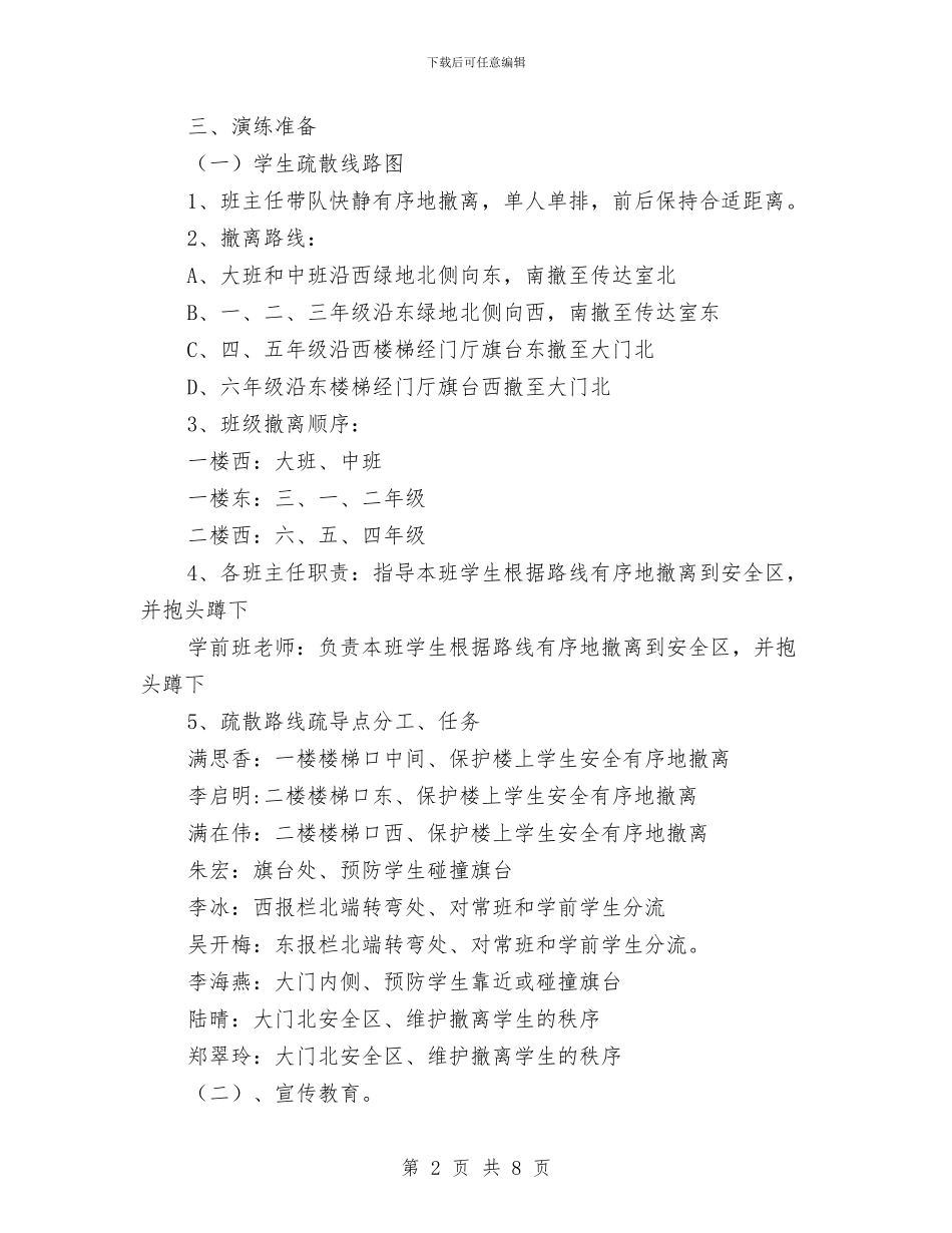 安全疏散应急演练方案与安全监理专项整治工作方案汇编_第2页