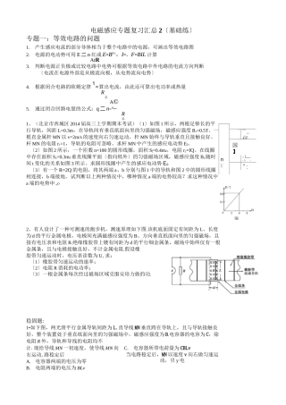 电磁感应题型汇总
