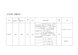 化妆品业务经理薪酬和考核奖励-模版