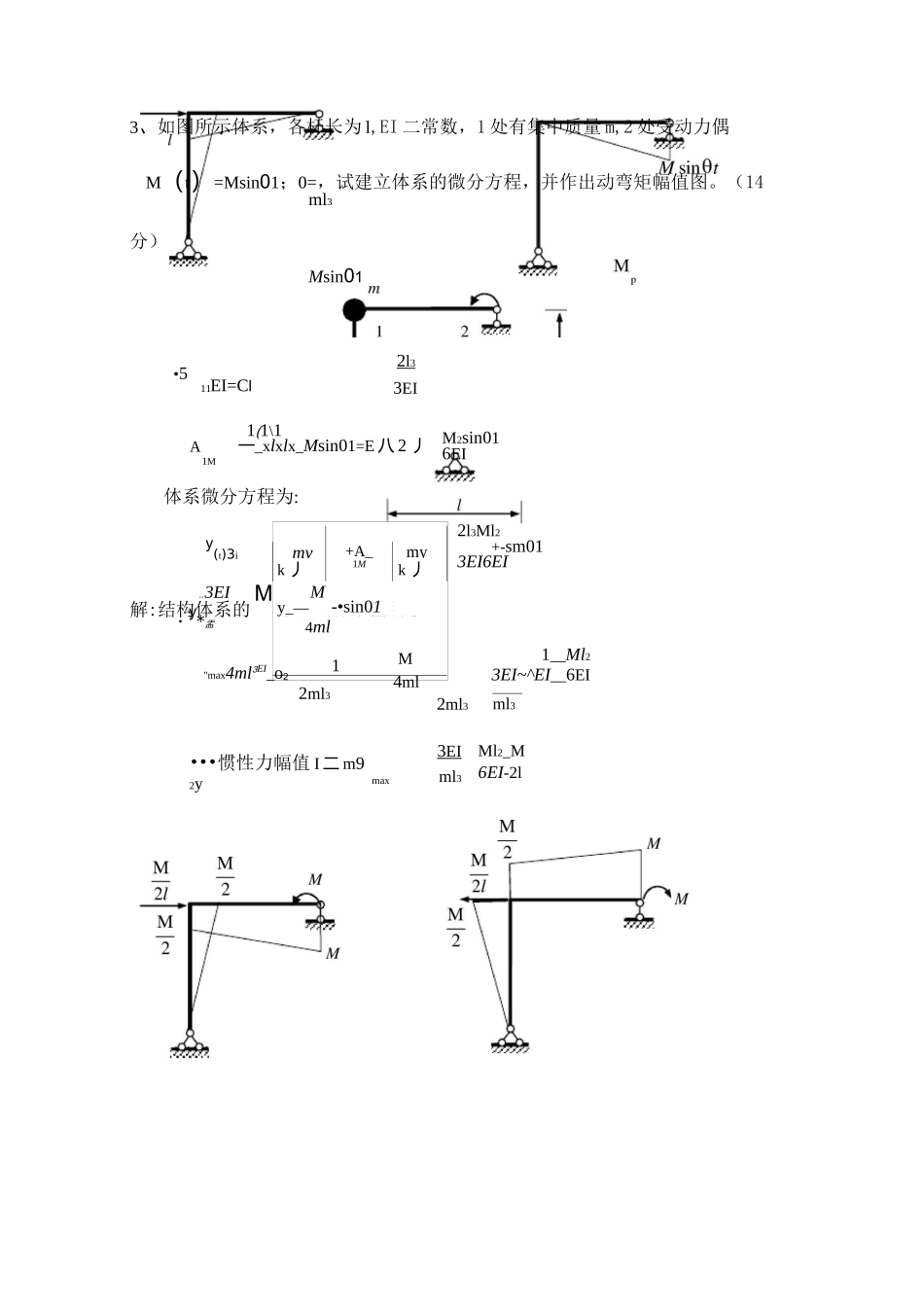 年结构动力学试卷及答案_第2页