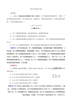 遗传系谱图专题