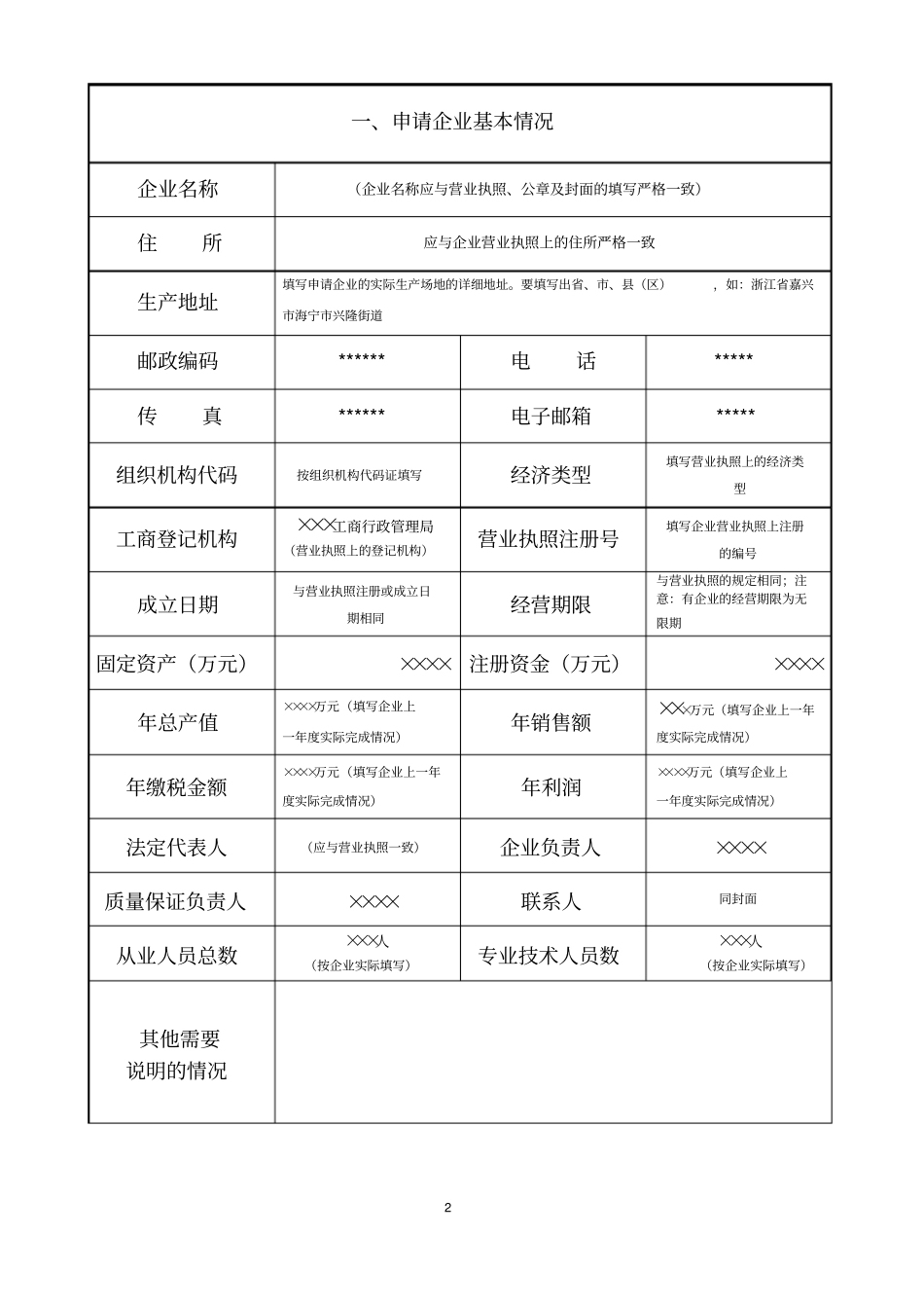 化妆品生产许可证申请书范本_第2页