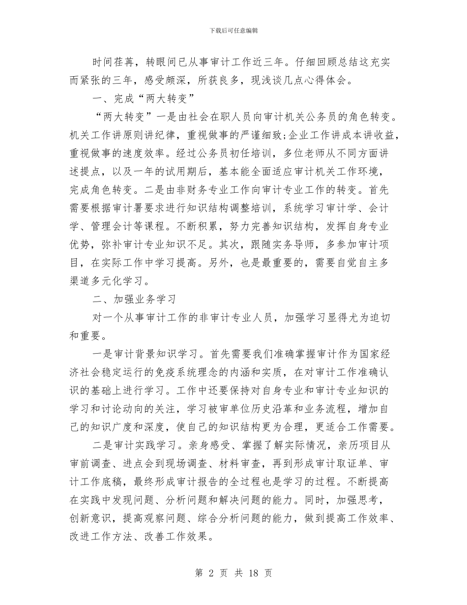 审计个人工作总结范文精选与审计个人年终总结汇编_第2页