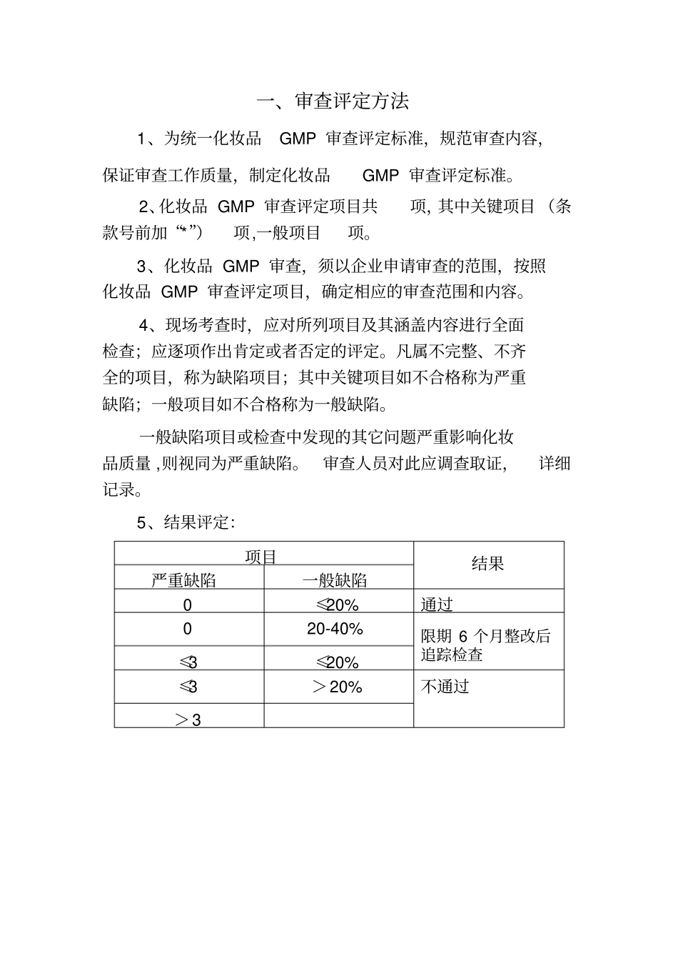 化妆品良好生产规范审查评定标准_第2页
