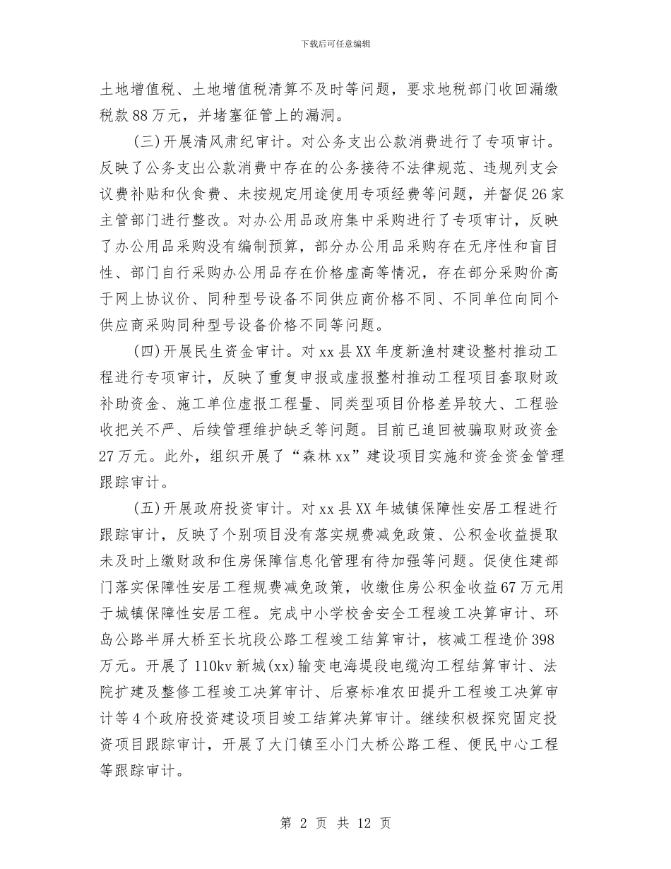 审计半年工作总结格式模板精选与审计厅党组审计工作半年总结汇编_第2页