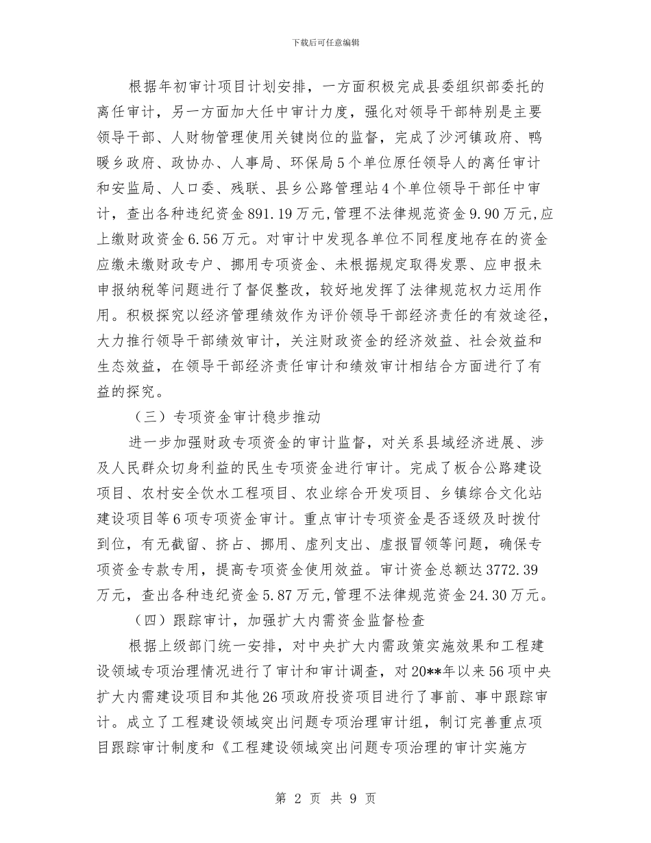 审计局上半年工作情况总结与审计局上半年廉政建设工作总结汇编_第2页